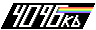 4096kb website logo. It's a pixel art rhombus with the text '4096kb' and a rainbow is coming out of the '6'.